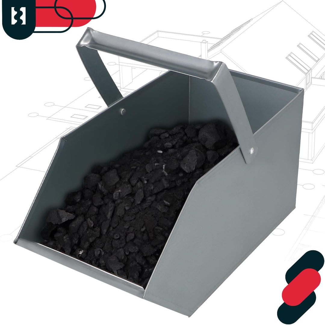 KOTARBAU Aschekasten Kohlenkasten Briketts Holz Koks Aschebehälter Kamingrill Zubehör Ascheschale Ko