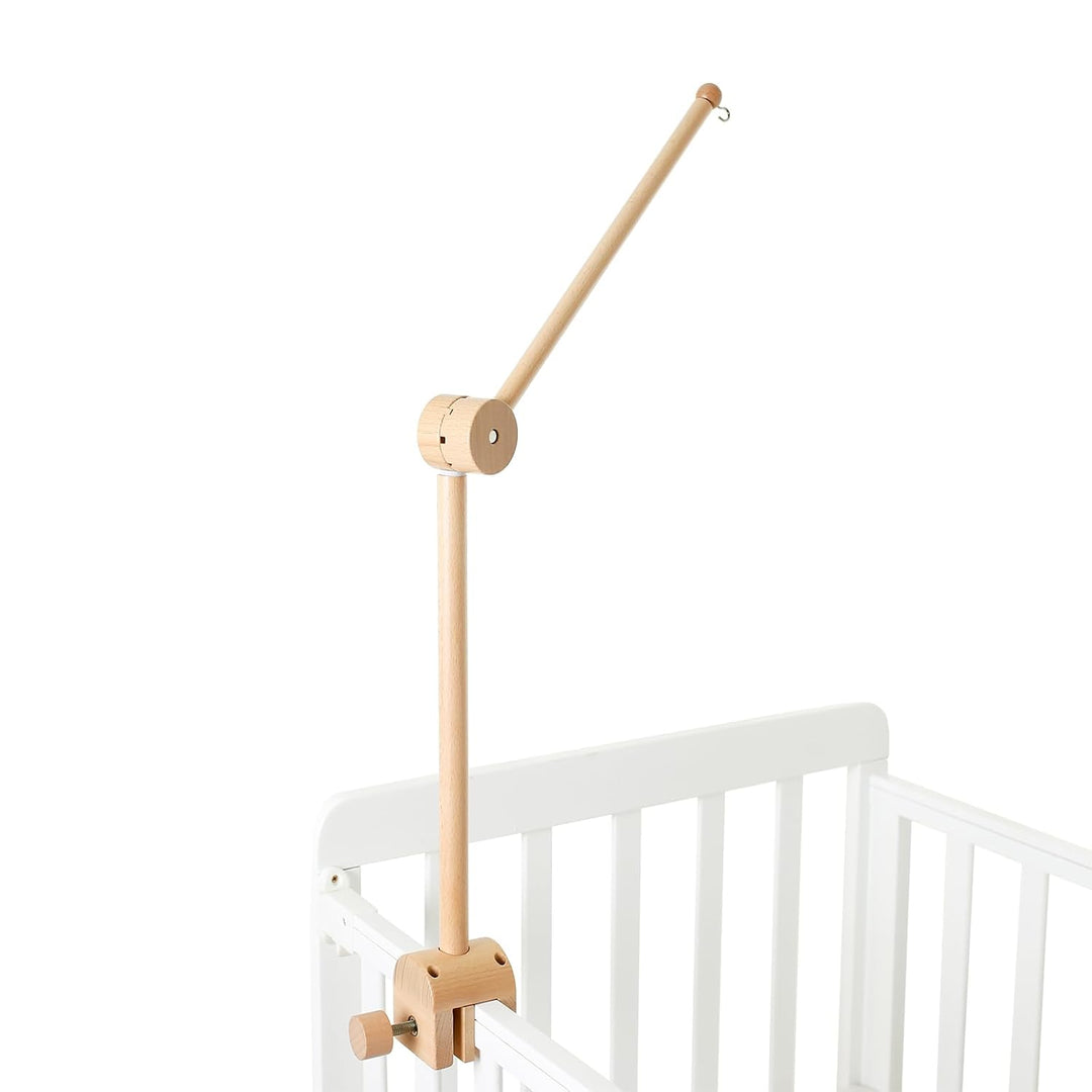 Promise Babe Baby Mobile Halterung Holz Babybett,Wickeltisch 360 Grad Drehbar Höhe Einstellbar Baby
