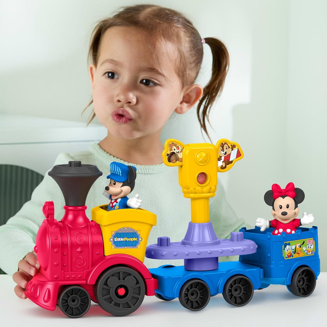 Fisher-Price Little People Kleinkindspielzeug Disney Jr Mickey &amp; Minnie Musikzug mit 2 Figuren für R