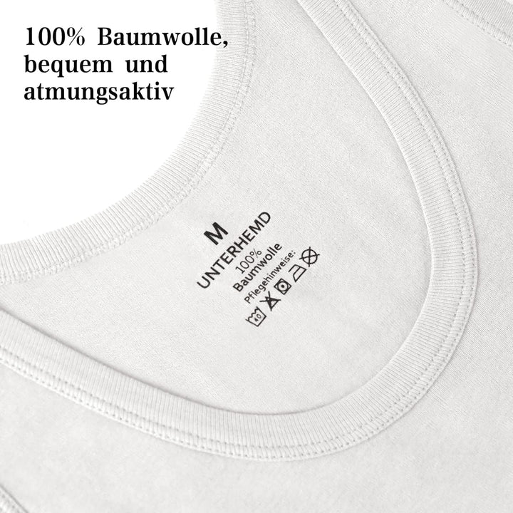 Unterhemd Herren 3/5er Pack Tank Top Baumwolle Männer Schwarz Weiss Mehrfarbig S 5x Weiss, S 5x Weis