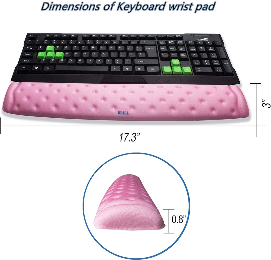BRILA Handballenauflage – Ergonomisch Memory-Schaum Handgelenkstütze für PC Gaming Computer Laptop A