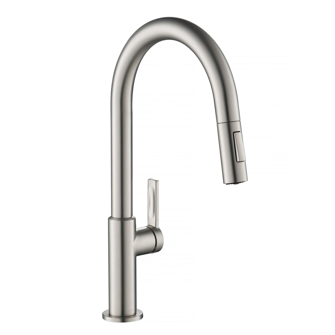 Kraus KPF-2820SFS Oletto Einhandgriff ausziehbare Küchenarmatur 43,2 cm Spotfrei Edelstahl 17 Inch F