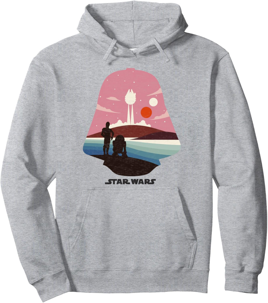 Star Wars Droid Vader Head Silhouette Pullover Hoodie