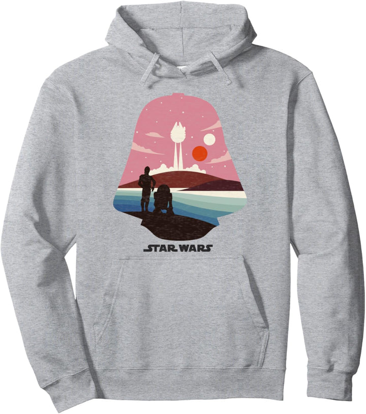 Star Wars Droid Vader Head Silhouette Pullover Hoodie