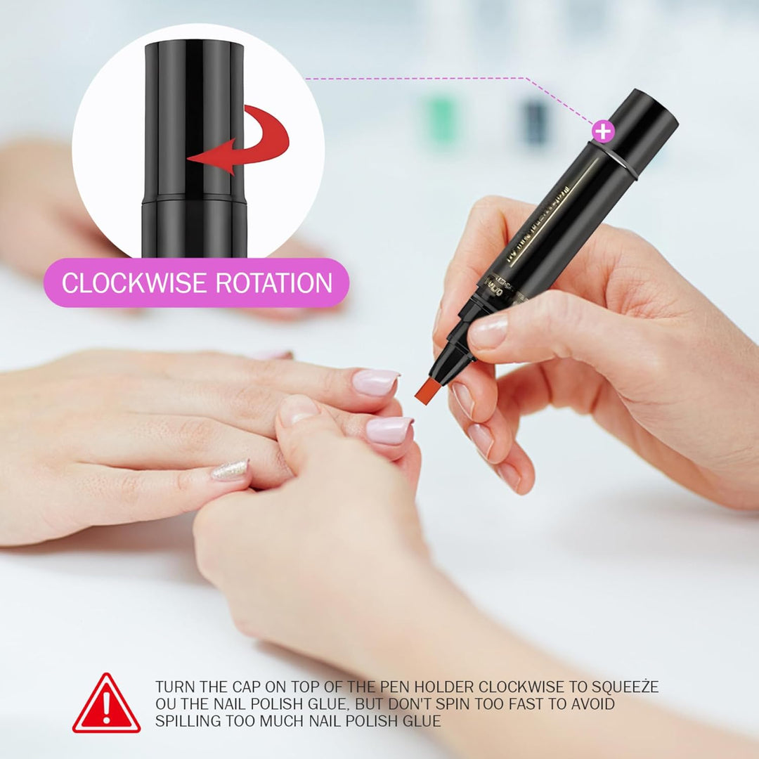 Schnell trocknende Nagellackstifte, 6er-Pack, 3-in-1-Gel-Nagelkunstmarker mit 6 verschiedenen Farben