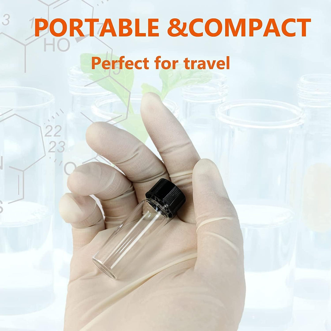 ALWSCI 100 Stück Probenflaschen 4mL Glasfläschchen Schraubverschluss 13-425 Schwarzer Geschlossener