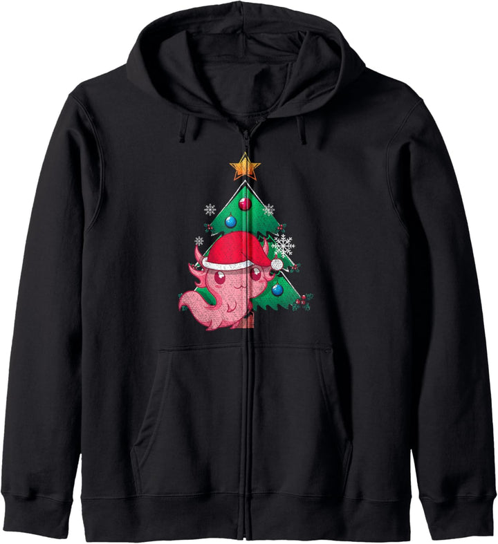 Weihnachtsbaum Mexiko Amphibien Frohe Weihnachten Axolotl Kapuzenjacke
