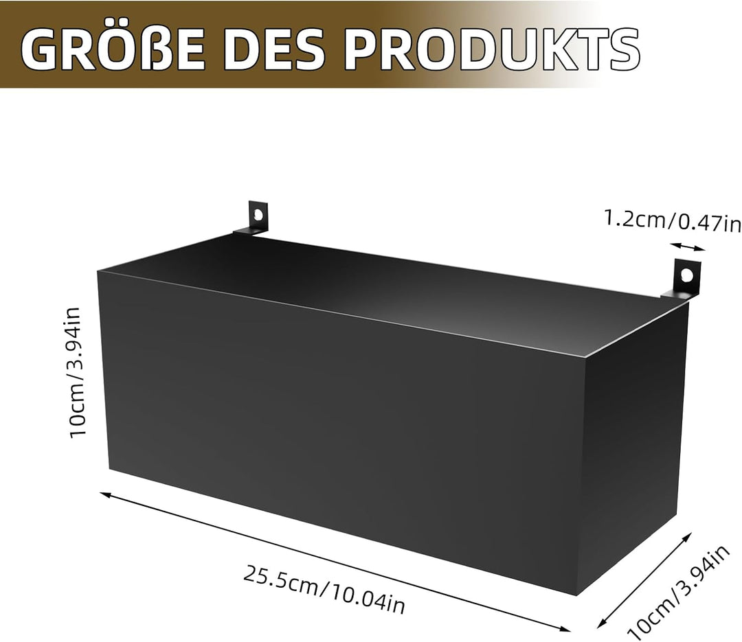 Wandorganizer für Akustikpaneel, Haken, Box & Regal Metall, Ablage für Akustikpaneele Lamellen Wandp