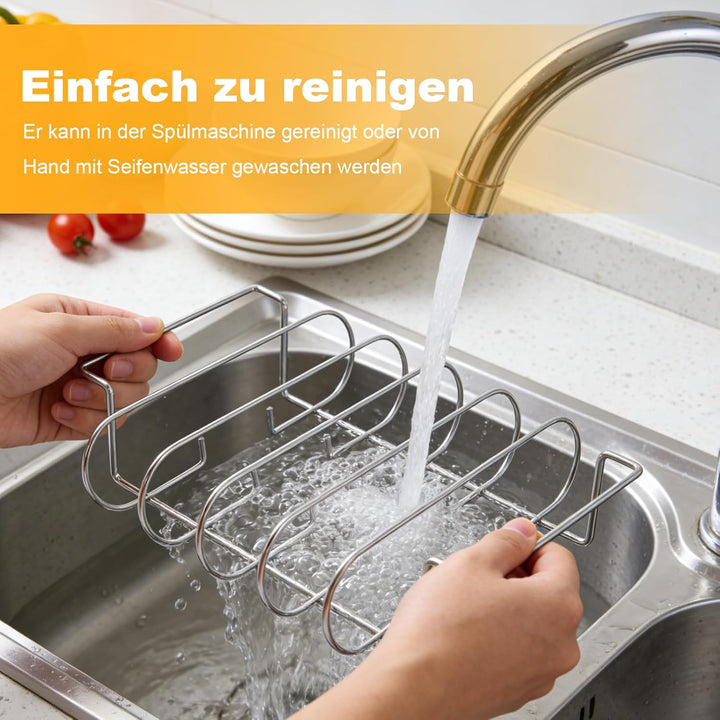Edelstahl Rippchenhalter, Vielseitiger Halter für 5 Spare Ribs, Geschirrspülerfest für Gas- und Holz
