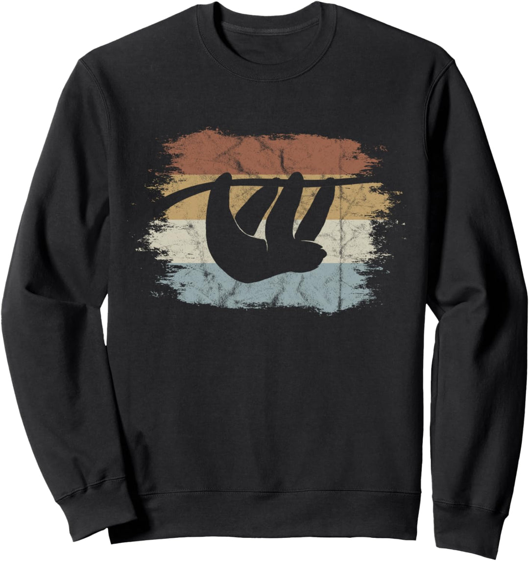 Vintage Style Chill Mal Retro Faultier Silhouette Sweatshirt