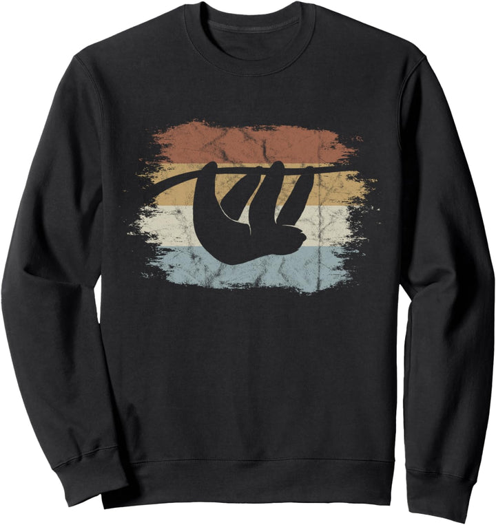 Vintage Style Chill Mal Retro Faultier Silhouette Sweatshirt