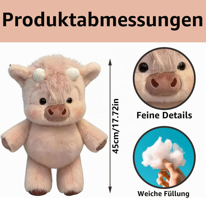 45CM Running Plushies, Kuh Kuscheltier Running Cow Plüschtier, Zoomie Running Plush Cow Stofftier, N