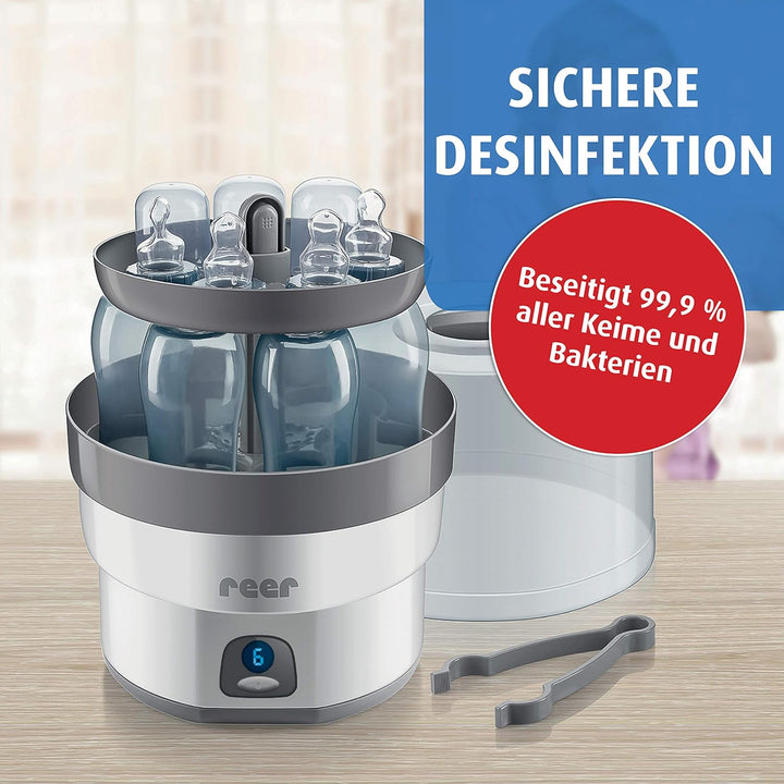 Reer VapoMax grosser Vaporisator, Platz für 6 Fläschchen und Zubehör, ‎Weiss/anthrazit, 1 Stück (1er