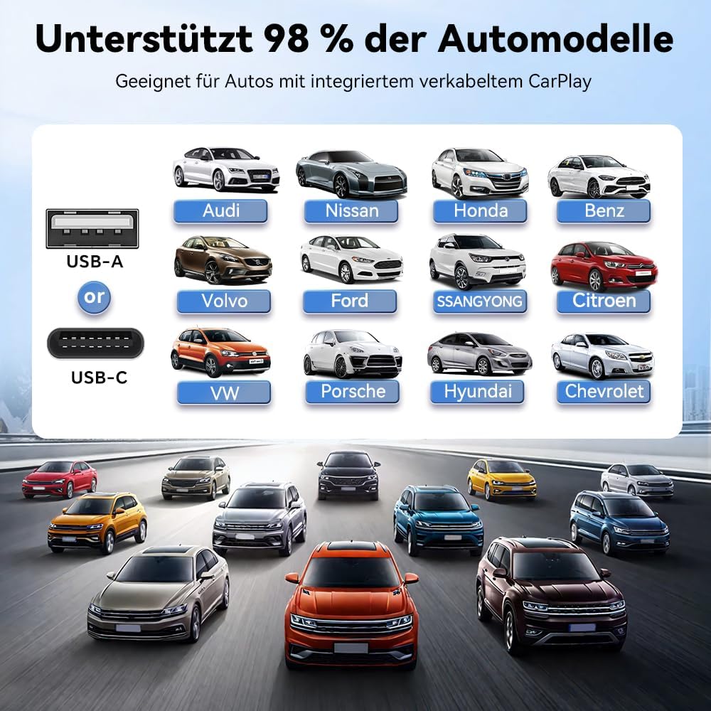 Carlinkit FireDrive Link Pro HDMI Car TV Converter für Fire TV Stick Streaming, Drahtloser Apple Car