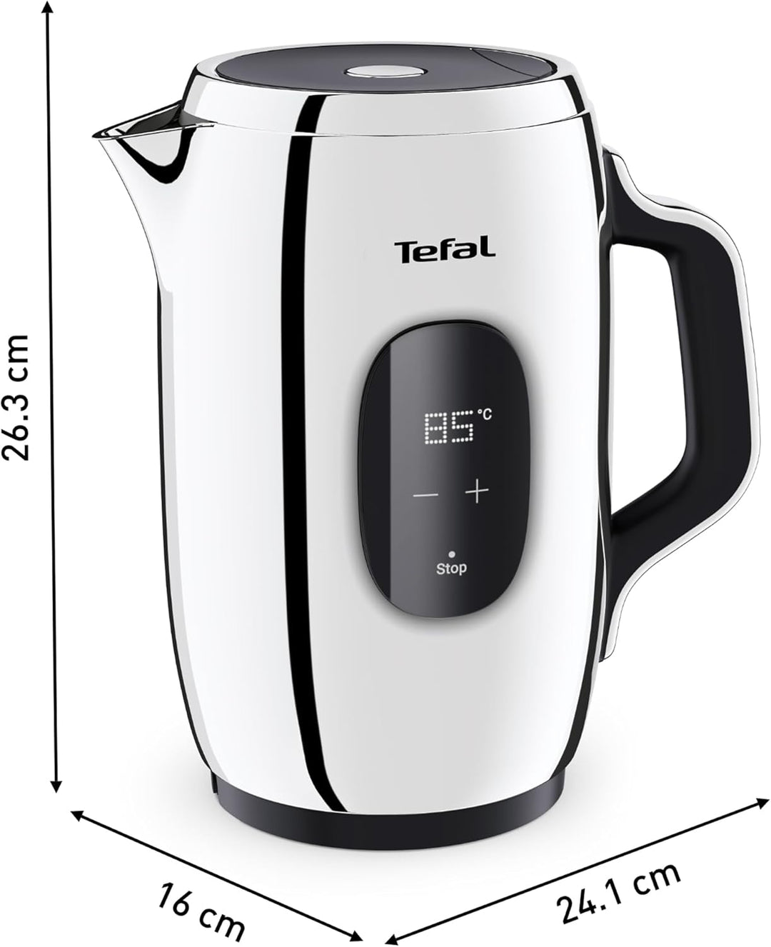 Tefal KI883D Majestuo Wasserkocher | intuitives Bedienpanel | 9 Temperaturen | doppellagiges Design