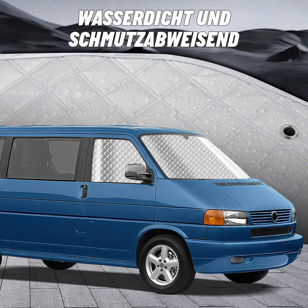 MaxEarn Thermomatte Fahrerhaus passend für VW T4, Luxus Interne Auto Sonnenblende Frontscheibenabdec
