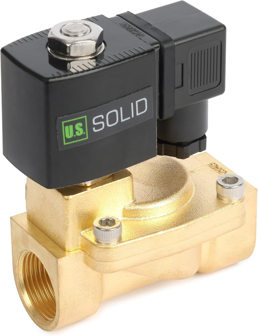 U.S. Solid Magnetventil Messing 3/4" 24V AC, 0,3-16 bar, stromlos geschlossen, VITON-Dichtung, G-Gew