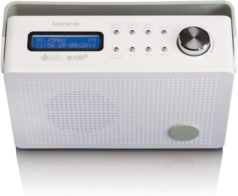 Lenco DAB + Digitalradio/ UKW Radio PDR-030 tragbar mit Akku, RDS-Anzeige, Senderspeicher, Wecker-Fu