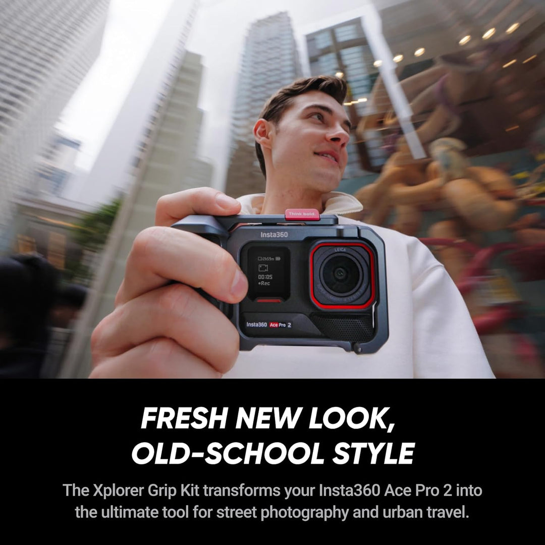Insta360 Ace Pro 2 Xplorer-Bundle Schiefergrau – wasserdichte 8K Action-Kamera mit Leica entwickelt,