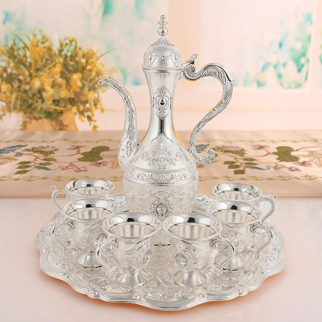 Türkisches Vintage-Kaffeekannen-Set, Retro-Kaffee-Tee-Servierset, Europäischer Stil Weinglas-Topf-Se
