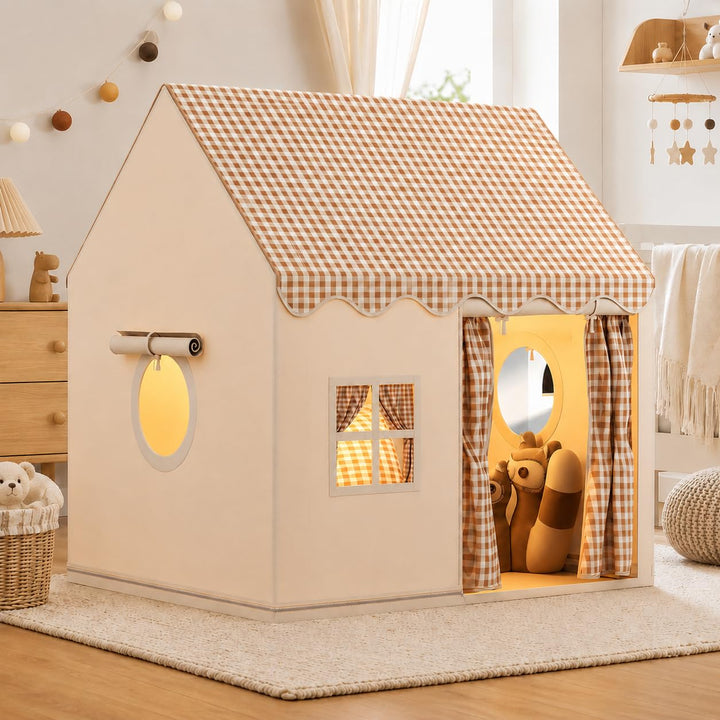 Kinderzelt, Spielhaus Kinder Indoor, Weicher und Bequemer Stoff, Kinder Bettzelt, Kinderspielzelt, P