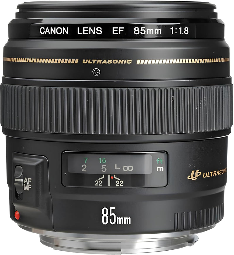 Canon EF 85mm F1.8 USM Objektiv (58mm Filtergewinde) schwarz Single, Single