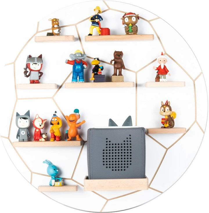 BOARTI das Original Kinder Regal Fussball in Weiss - geeignet für die Toniebox und ca. 35 Tonies - z