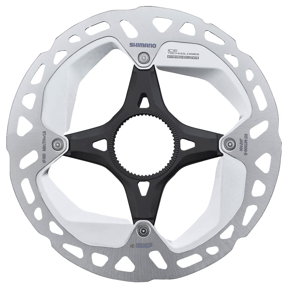 SHIMANO RT-MT800 Bremsscheibe Center-Lock silber/schwarz 2020 Scheibenbremse vorne silver/black 160m