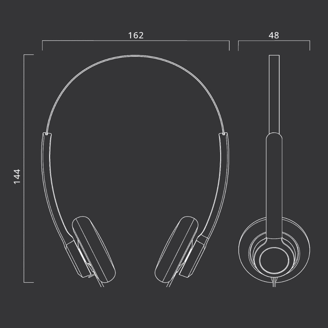 MUSE M-206 CF Stereo-Kopfhörer | 3,5 mm Klinke mit USB-C-Adapter | Leichtes Design mit verstellbarem