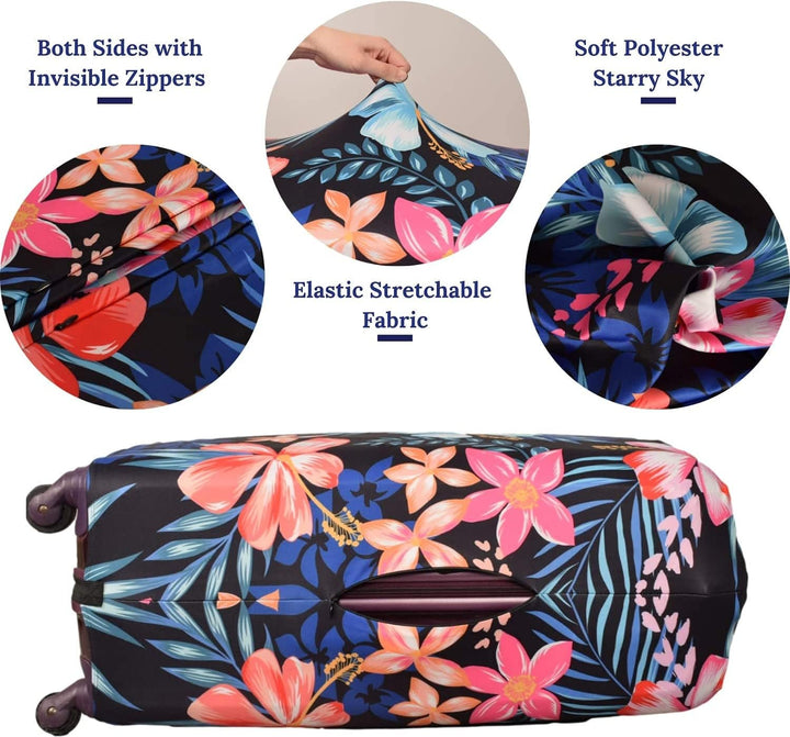 Gepäckabdeckung, GOXUNYUAN waschechter Schutzkoffer-Cover - Reise-elastischer Spandex-Koffer-Protect