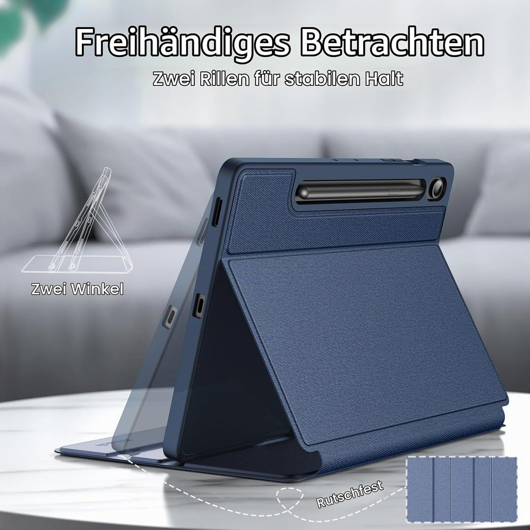 JETech Hülle für Samsung Galaxy Tab S10 FE Plus/S10 FE+ 13,1 Zoll mit S Pen Halter, Dünn Folio Ständ