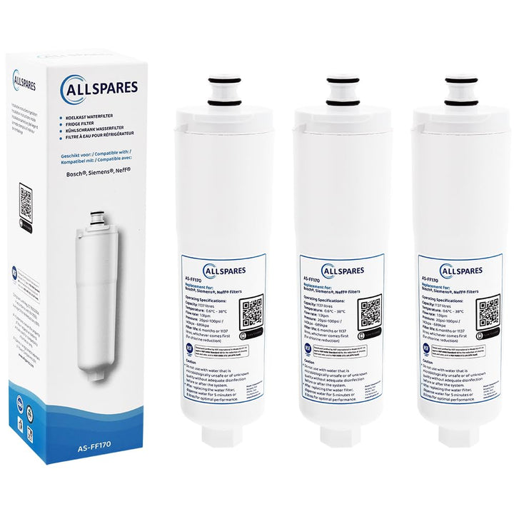 AllSpares Wasserfilter für Kühlschrank geeignet für Bosch Siemens CS-52 / CS-51/640565 und 3M 700200