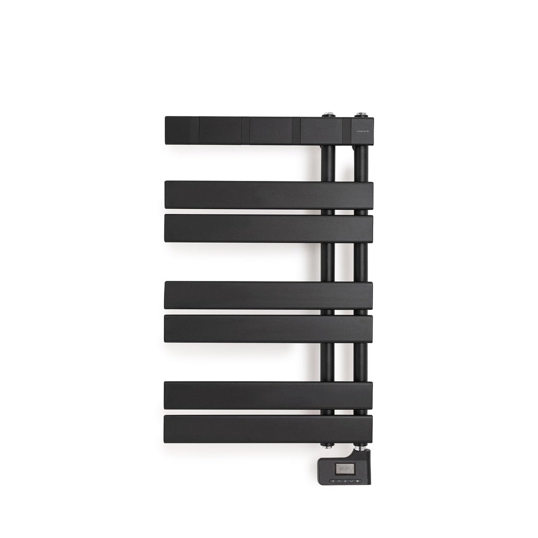 CREATE/WARM TOWEL MODERN/Elektrischer Badheizkörper Schwarz / 80x50 cm / 2 in 1, 6 Betriebsarten, LC