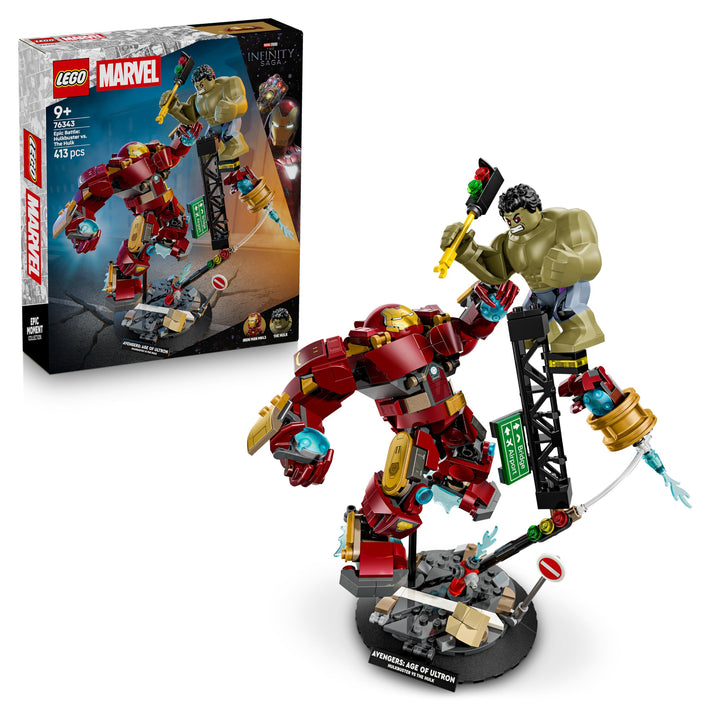 LEGO | Marvel Duell der Giganten: Hulkbuster vs. Hulk - Superhelden Spielzeug mit Actionfigur und 2