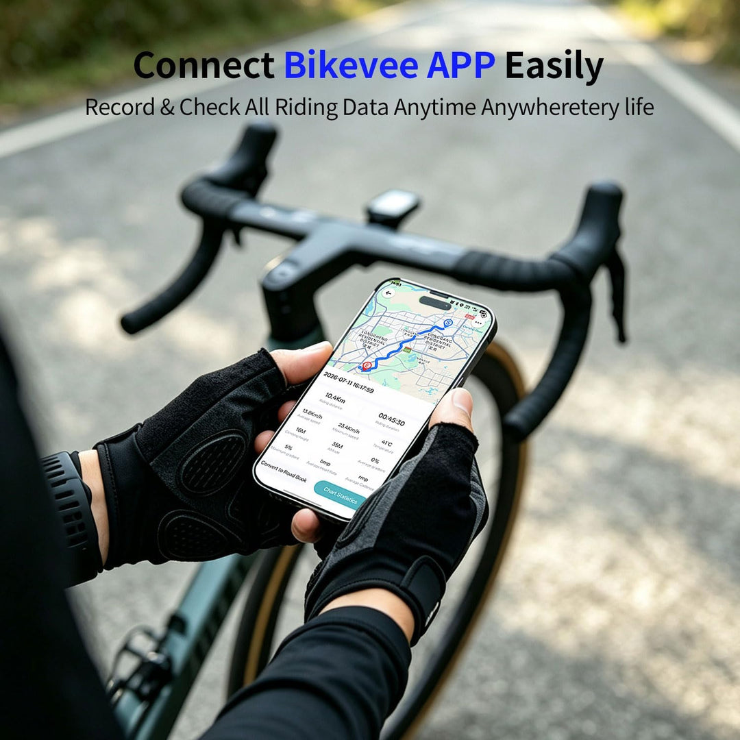 GPS Fahrradcomputer Kabellos Bluetooth 2,6 Zoll Glasdisplay