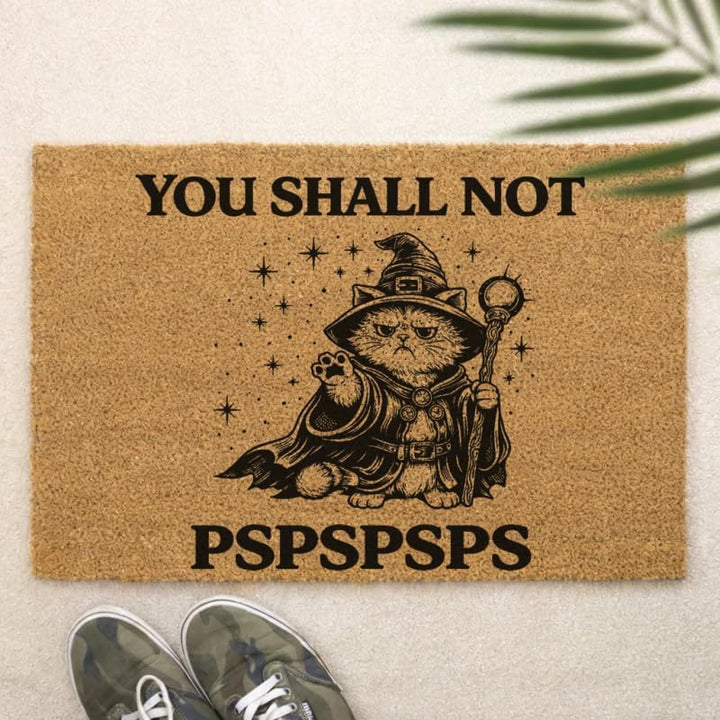 Giftstory Kokosmatte Fussmatte Kokos „You Shall Not PSPSPSPS“ für Innen und Aussen 80x50 Fussmatte H