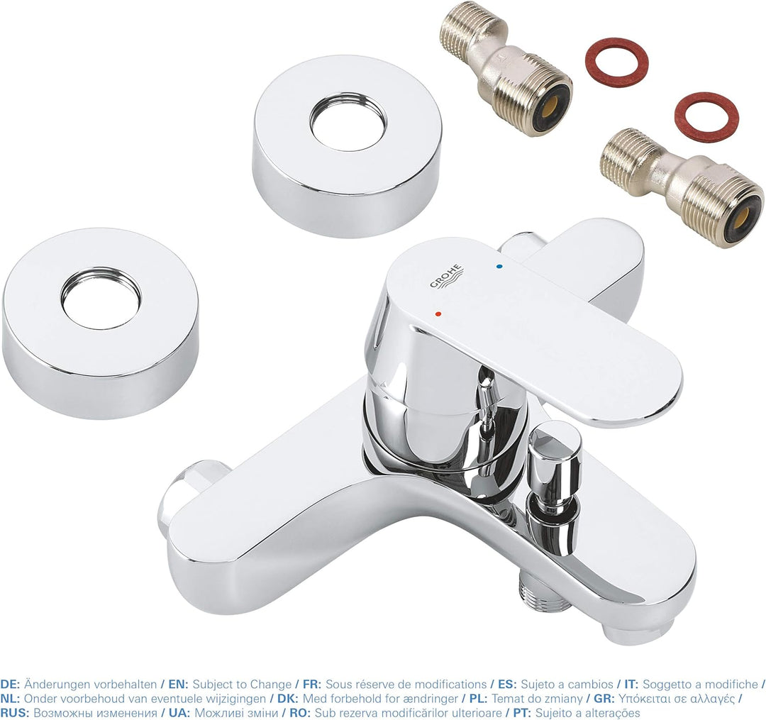 GROHE Eurosmart Cosmopolitan - Einhand-Wannenbatterie (langlebige Oberfläche, Wandmontage, S- Anschl
