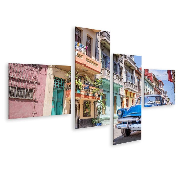 islandburner Bild auf Leinwand Vintage Classic American Car In Havanna Kuba Bilder Wandbilder Poster