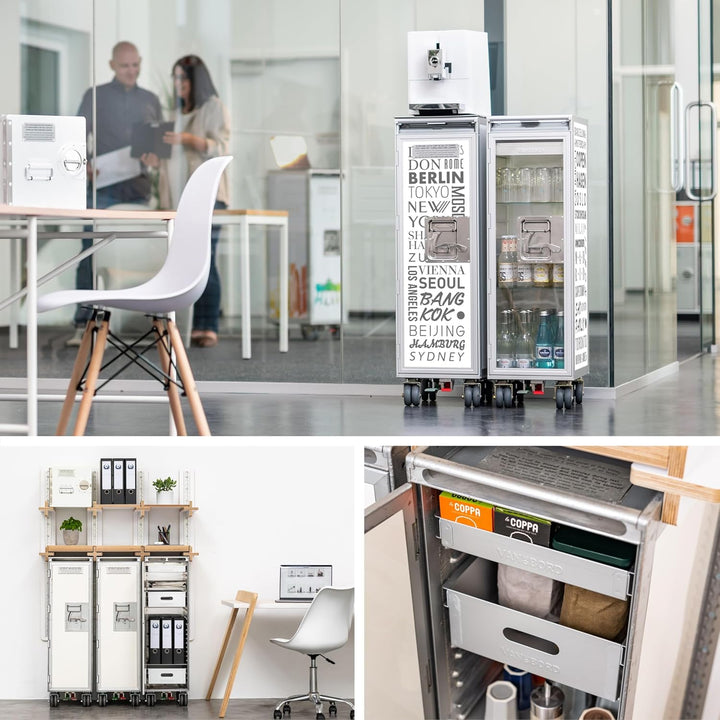 Airline Trolley Cosmopolitan, Büroschrank, Industrial Style Möbel, Schubladenschrank, Norm: Atlas, 1