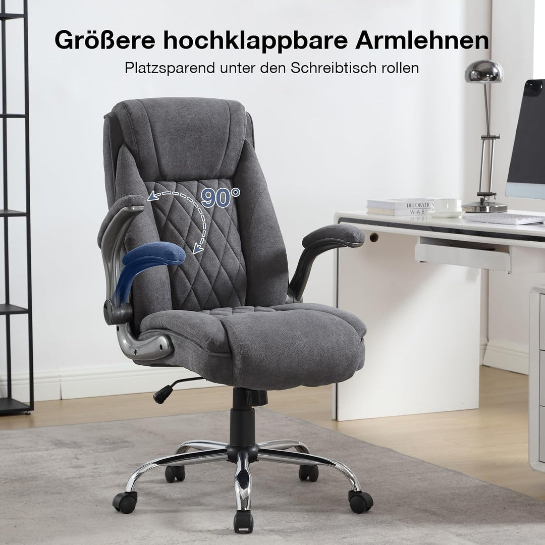 Bosmiller Ergonomischer Bürostuhl 180KG Verstellbare Schreibtischstuhl mit Hoher Rückenlehne und Bre