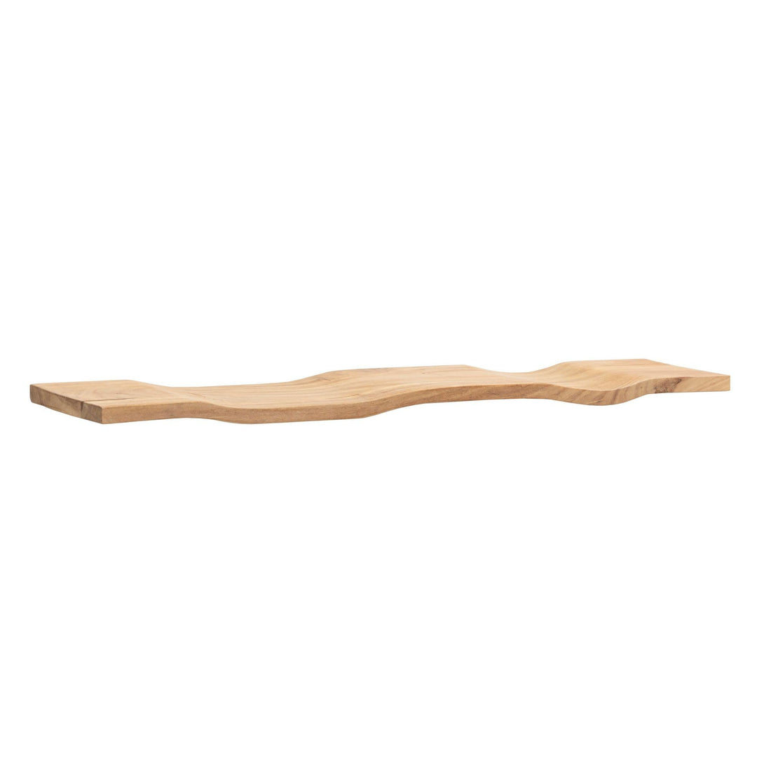 Wohnling Wandregal Akazie Massivholz 120cm - Schwebendes Design Regal für die Wand Holz massiv - Hän