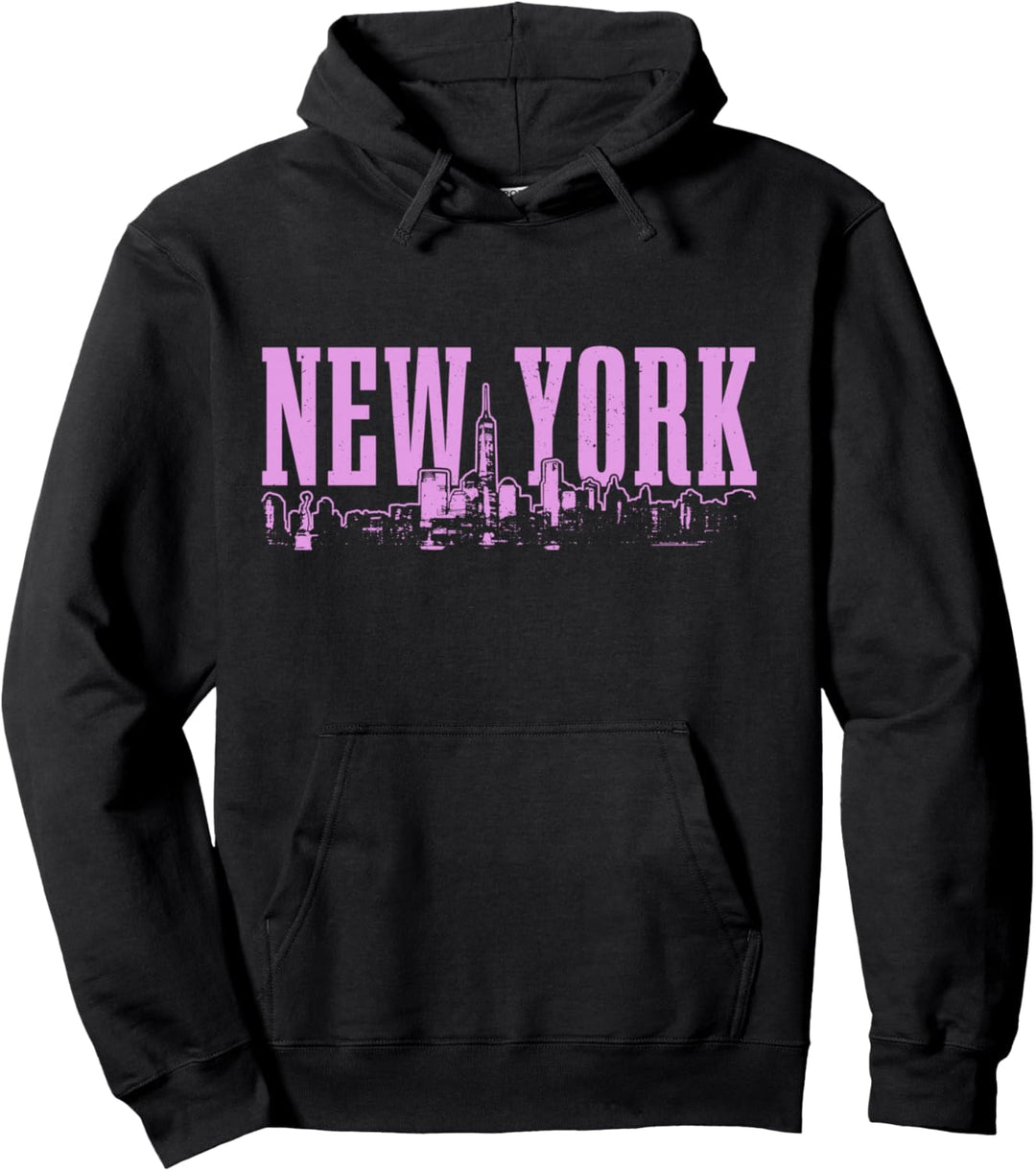 New York City Skyline NY Vintage NYC Damen Mädchen Pullover Hoodie