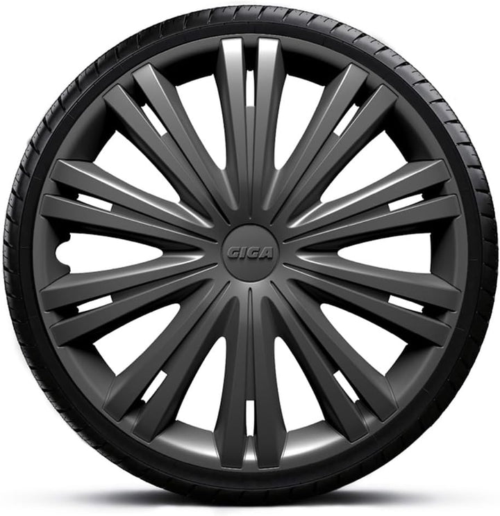 AUTO-STYLE Satz Radzierblenden Giga 16-Zoll Gun-Metal Gun-Metal 16-Zoll, Gun-Metal 16-Zoll
