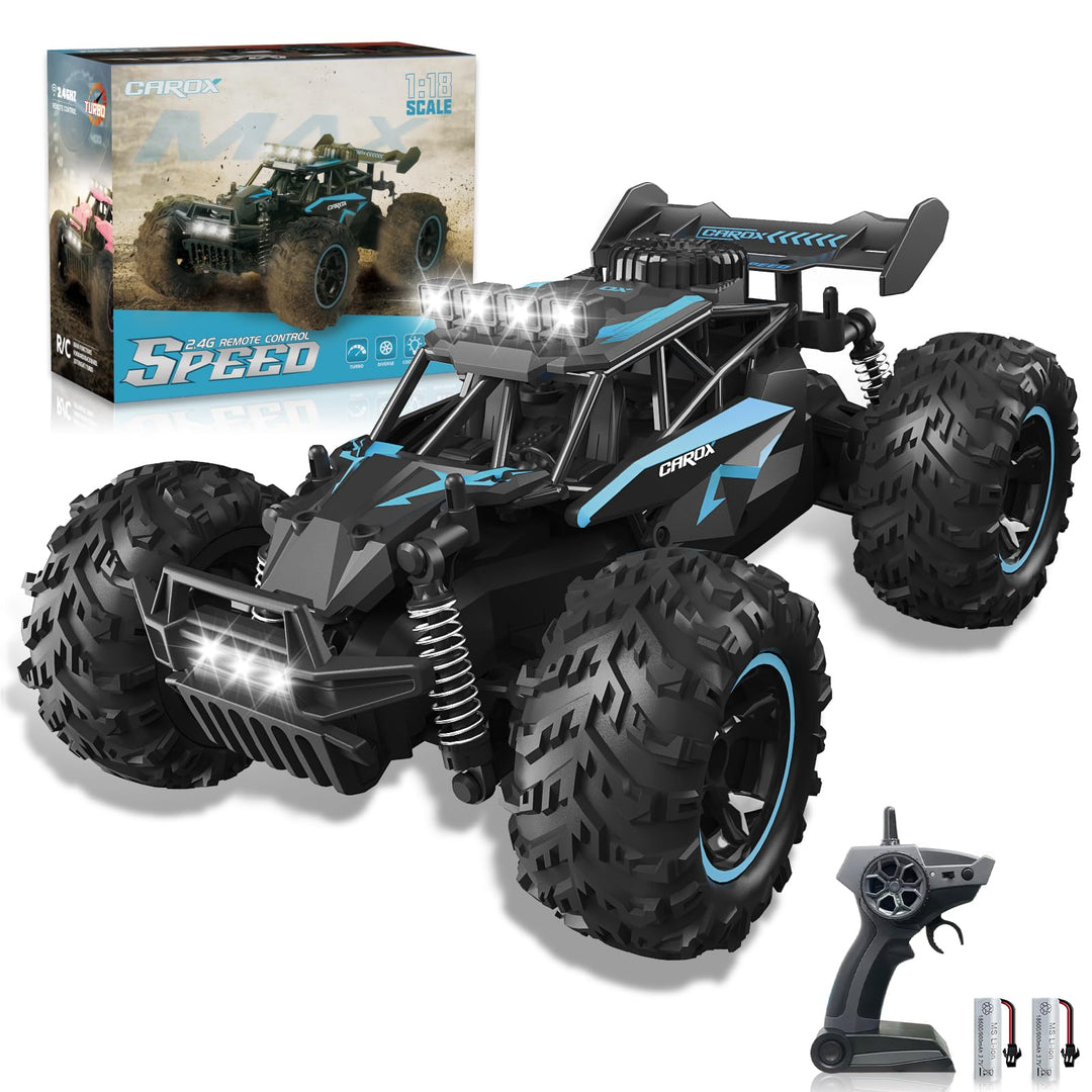 Carox 1:16 Massstab RC Auto für Kinder, 2.4GHz Hochgeschwindigkeits-Elektro-Monstertruck, 20km/h, Du