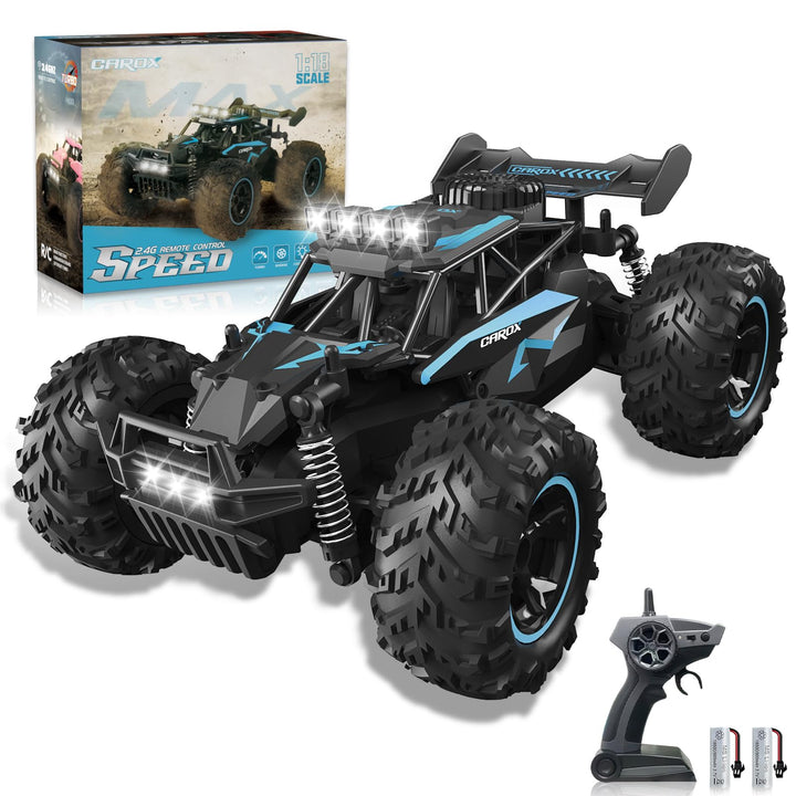 Carox 1:16 Massstab RC Auto für Kinder, 2.4GHz Hochgeschwindigkeits-Elektro-Monstertruck, 20km/h, Du