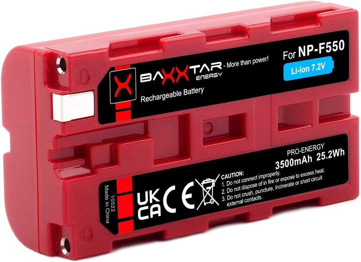 BAXXTAR PRO Akku NP-F550 NP-F570 echte 3100mAh - LG Cells Inside - (Blackmagic NP-F570) NP-F550 x1,