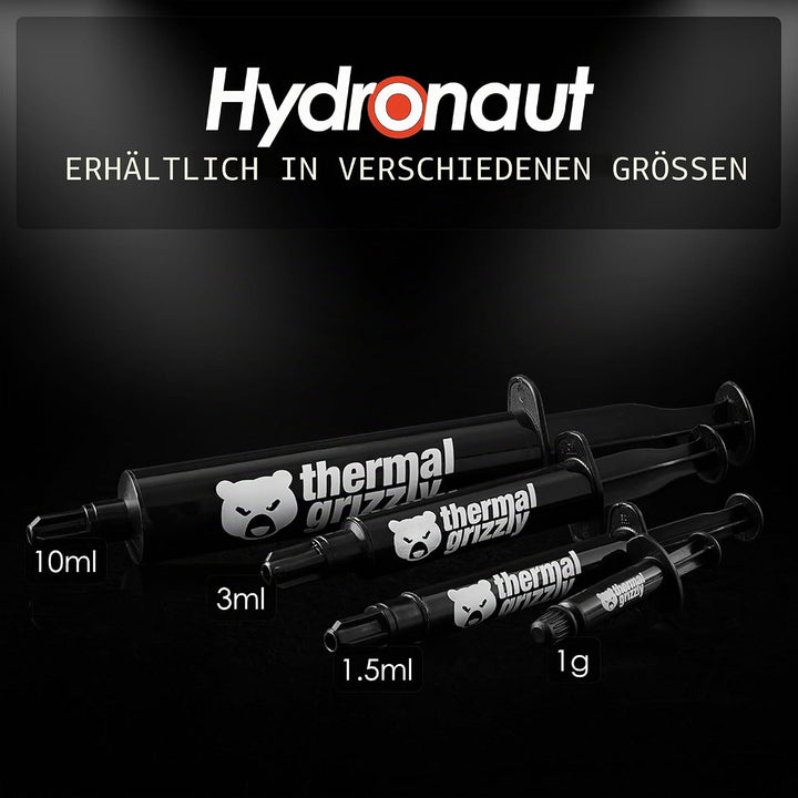 Thermal Grizzly - Hydronaut - 3.9 Gramm/1.5 ml - Leitfähige Hochleistungs-Wärmeleitpaste - Ideal für