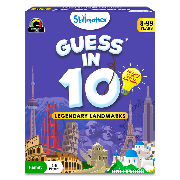 Skillmatics Guess in 10 Legendary Landmarks, Kartenspiel mit cleveren Fragen, extrem unterhaltsam fü