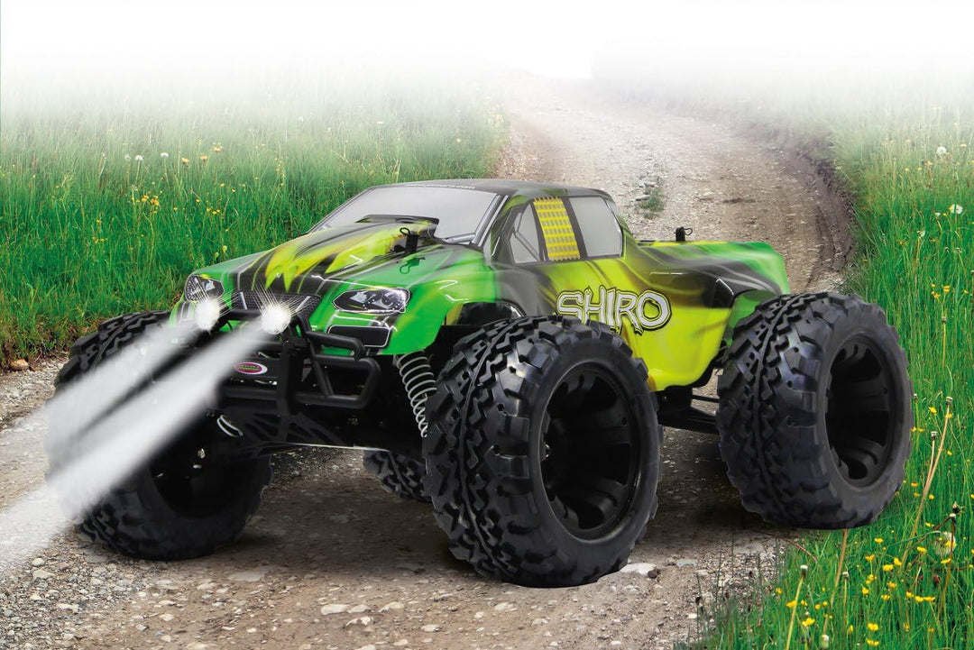 JAMARA 053366 - Shiro Monstertruck 1:10 4WD NiMh 2,4G LED - Allrad, Elektroantrieb, Akku, 35Kmh, Alu