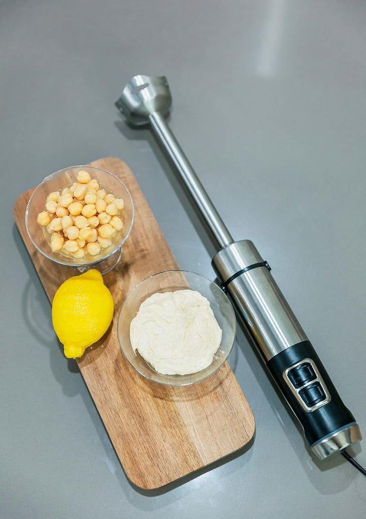 MYWAVE MWBTM-XXL Saona Stabmixer Für Feste und Flüssige Nahrungsmittel, Stainless Steel, Silber